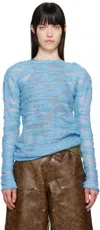 Andersson Bell Fifi Button Knit Sweater In Blue