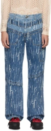 Andersson Bell Blue Layered Jeans In Blue