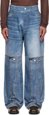 Andersson Bell Patchwork Panelled Jeans In Blue