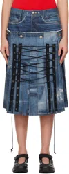 Andersson Bell Straddle Denim Skirt In Blue