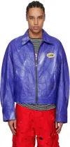 Andersson Bell Unisex Wilson Printed Tyvek Jacket In Blue