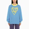 ANDERSSON BELL ANDERSSON BELL BLUE/YELLOW CREW-NECK SWEATER