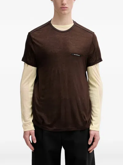 Andersson Bell Brad Layered-effect T-shirt In Brown