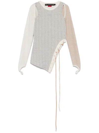 Andersson Bell Braids Cut-out Top In Grau