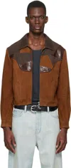 Andersson Bell Brown Harvey Patchwork Suede Jacket In Brown