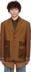 Andersson Bell Brown Inside Out Sheer Blazer