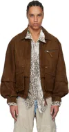 Andersson Bell Brown Mikoos Suede Bomber Jacket In Brown