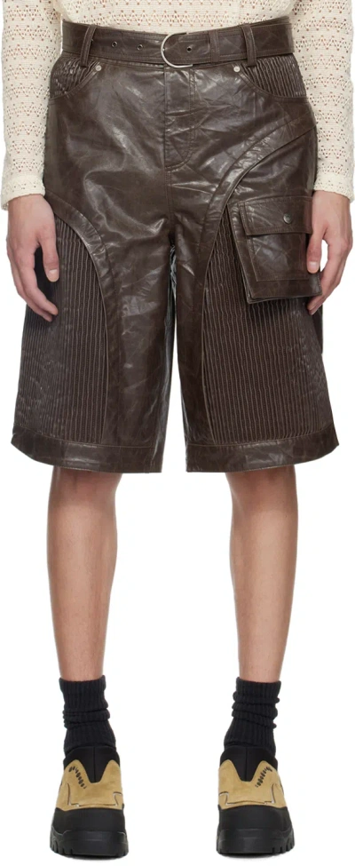 Andersson Bell Sunbird Cargo Shorts In Brown