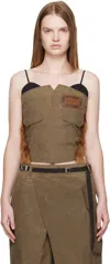 Andersson Bell Trouser Custom Bustier Top In Brown