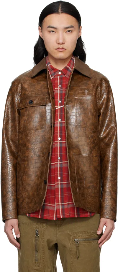 Andersson Bell Brown Work Faux-leather Jacket