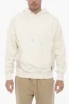 Andersson Bell Brushed Cotton Hoodie With Lace Insert In White