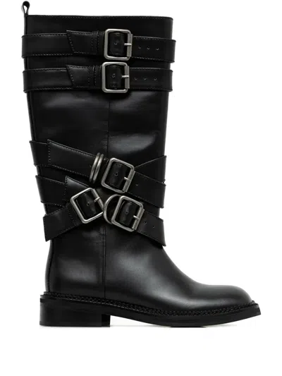 Andersson Bell Buckle-strap Boots In Black