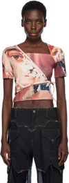 Andersson Bell Graphic-print Side-tie Top In Print