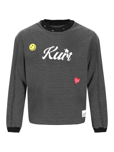 Andersson Bell Kurt Stripe Black Striped Cotton T-shirt
