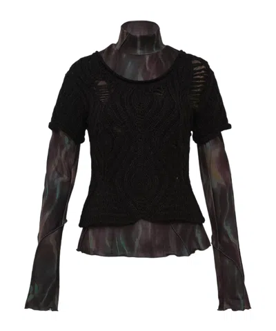 ANDERSSON BELL CAP SLEEVE SWEATER LAYERED TEE