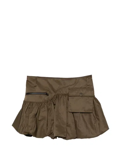 Andersson Bell Cargo Mini Skirt In Green