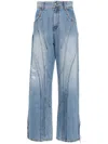 Andersson Bell Blue Panel Carpenter Wide-leg Jeans In Blue