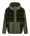 Andersson Bell Khaki Check Layered Jacket In Green