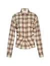 Andersson Bell Check Studded Shirt In Multi
