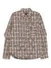 Andersson Bell Checked Layered Shirt In Brown