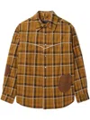 Andersson Bell Noah Patch Check Shirt In Yellow