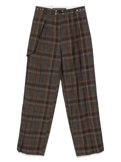 Andersson Bell Brown Soe Check Wrap Trousers