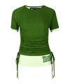 Andersson Bell Cindy String Layered T-shir In Green