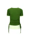 Andersson Bell Cindy String Layred T-shirt In Green