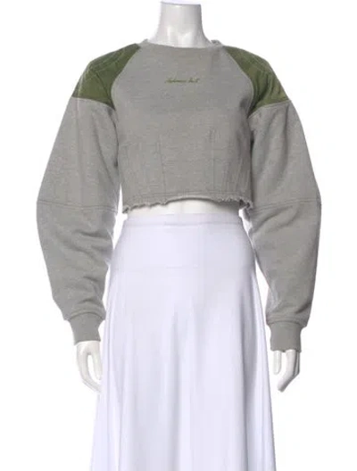 Pre-owned Andersson Bell Colorblock Pattern Crew Neck Sweatshirt In Gray