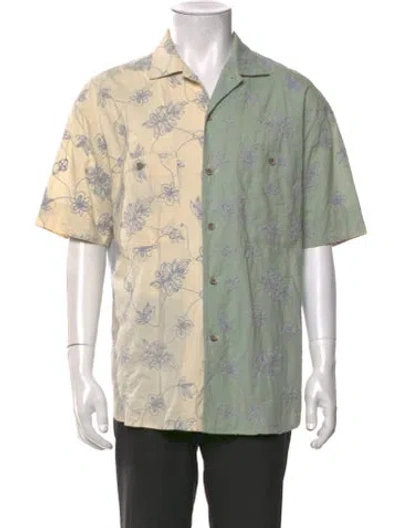 Pre-owned Andersson Bell Colorblock Pattern Short Sleeve Shirt In Green