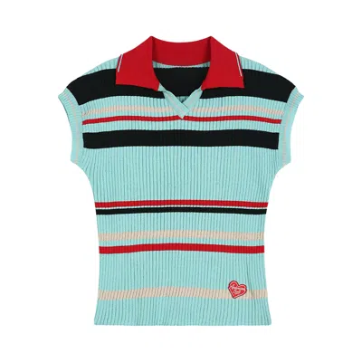 Pre-owned Andersson Bell Color-blocked Knit Polo Vest 'multicolor' | Multi-color | Women's Size M