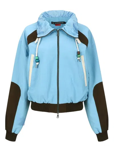 Andersson Bell Colour-block Collared Jacket In Blue
