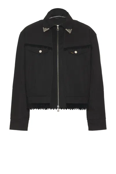 Andersson Bell Cowboy Cotton Zip-up Jacket In Black