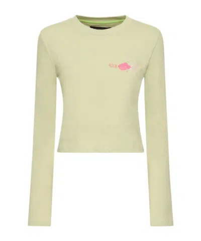 Andersson Bell Crazy Fish Long-sleeve Cotton T-shirt In Green