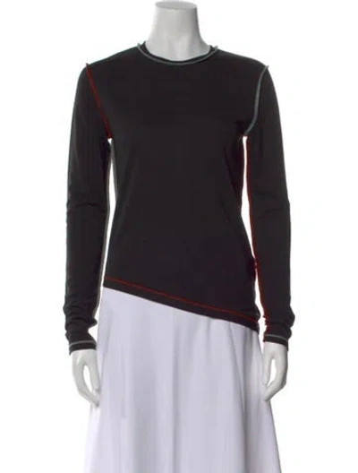Pre-owned Andersson Bell Crew Neck Long Sleeve Top In Black