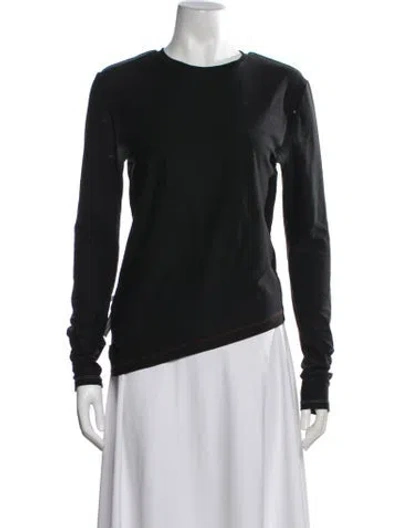 Pre-owned Andersson Bell Crew Neck Long Sleeve Top In Black
