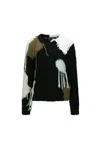 Andersson Bell Black Sylvia Abstract Patchwork Sweater In Black
