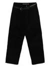 Andersson Bell Black Cross-over Wide Trousers In 黑色