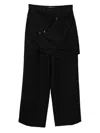 Andersson Bell Crossover-wrap Trousers In Black