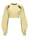 Andersson Bell Cut-out Long-sleeve Sweatshirt In Yellow
