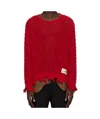 Andersson Bell Damaged Boatneck Sweater In Red