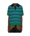 Andersson Bell Damaged Stripe Polo In Multi-color
