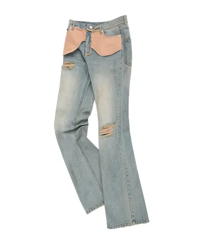 ANDERSSON BELL DECONSTRUCTED DIRTY WASH BOOTCUT JEANS