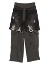 Andersson Bell Denim-inset Trousers In Black