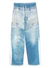 Andersson Bell Denim Trompe Loeil Mesh Pants In 蓝色