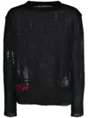 Andersson Bell Black Distressed Sweater In Schwarz