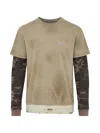Andersson Bell Distressed Layered T-shirt In Multi
