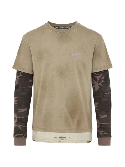 Andersson Bell Distressed Layered T-shirt In Multi