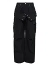 Andersson Bell Double-waist Cargo Jeans In Black