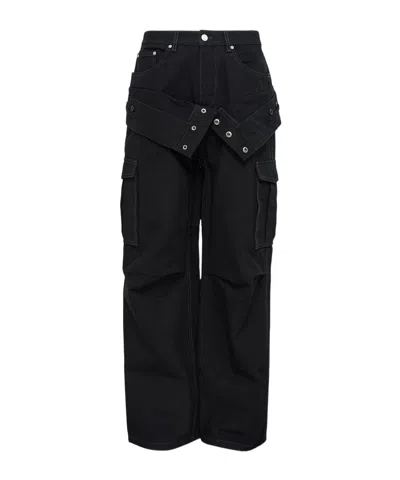 ANDERSSON BELL DOUBLE-WAISTED CARGO WIDE-LEG JEANS